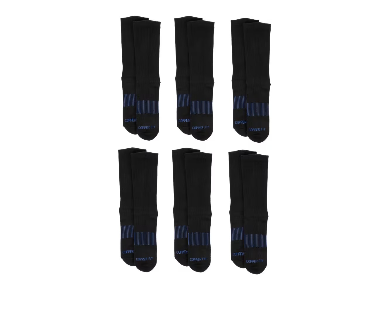 Copper Fit 6 Pack Men's Energy Crew Socks 1 134167-copper-fit-6-pack-men-x27-s-energy-crew-socks-1.jpg