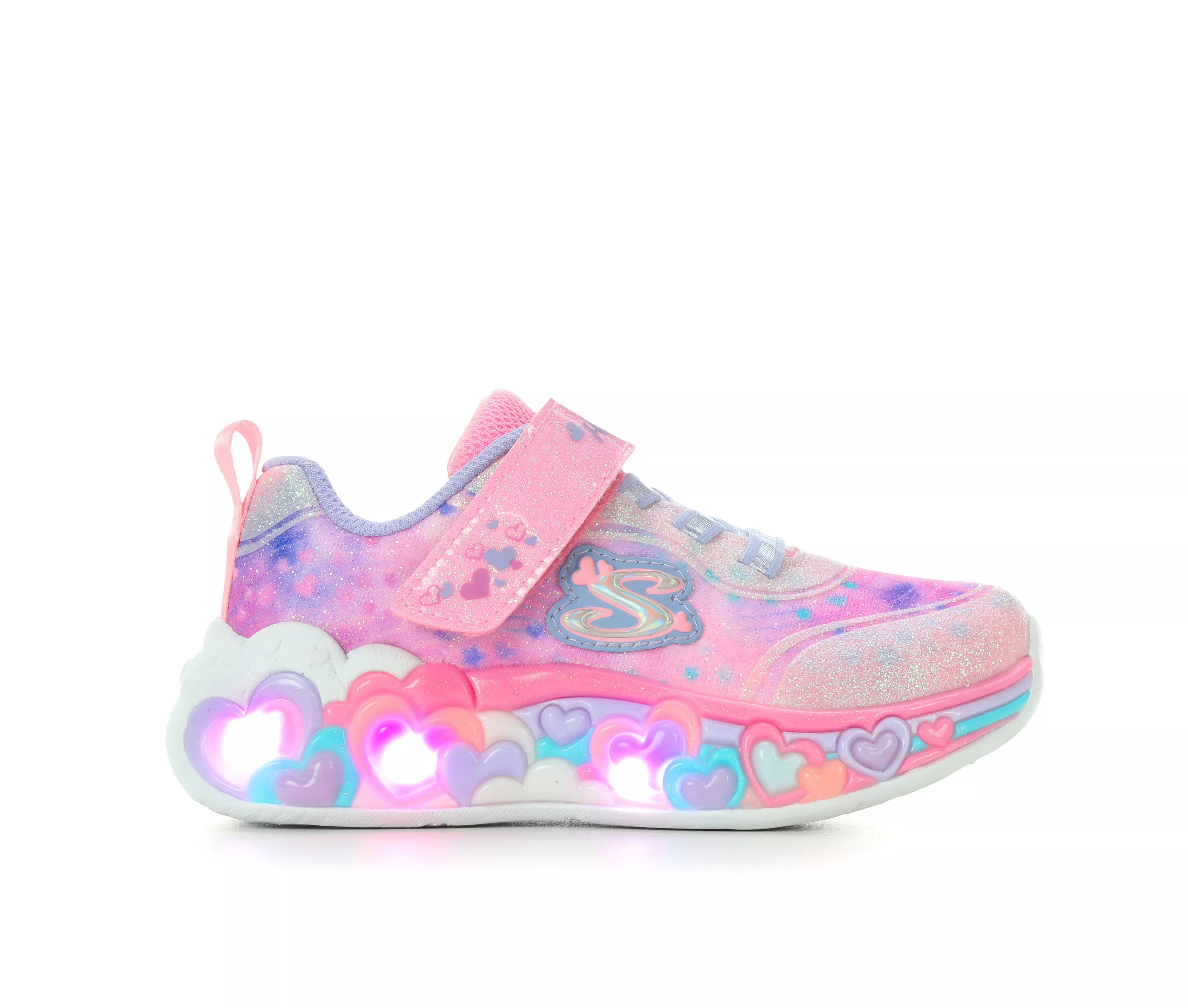 Girls' Skechers Toddler Eternal Heart Lights Light-Up Shoes