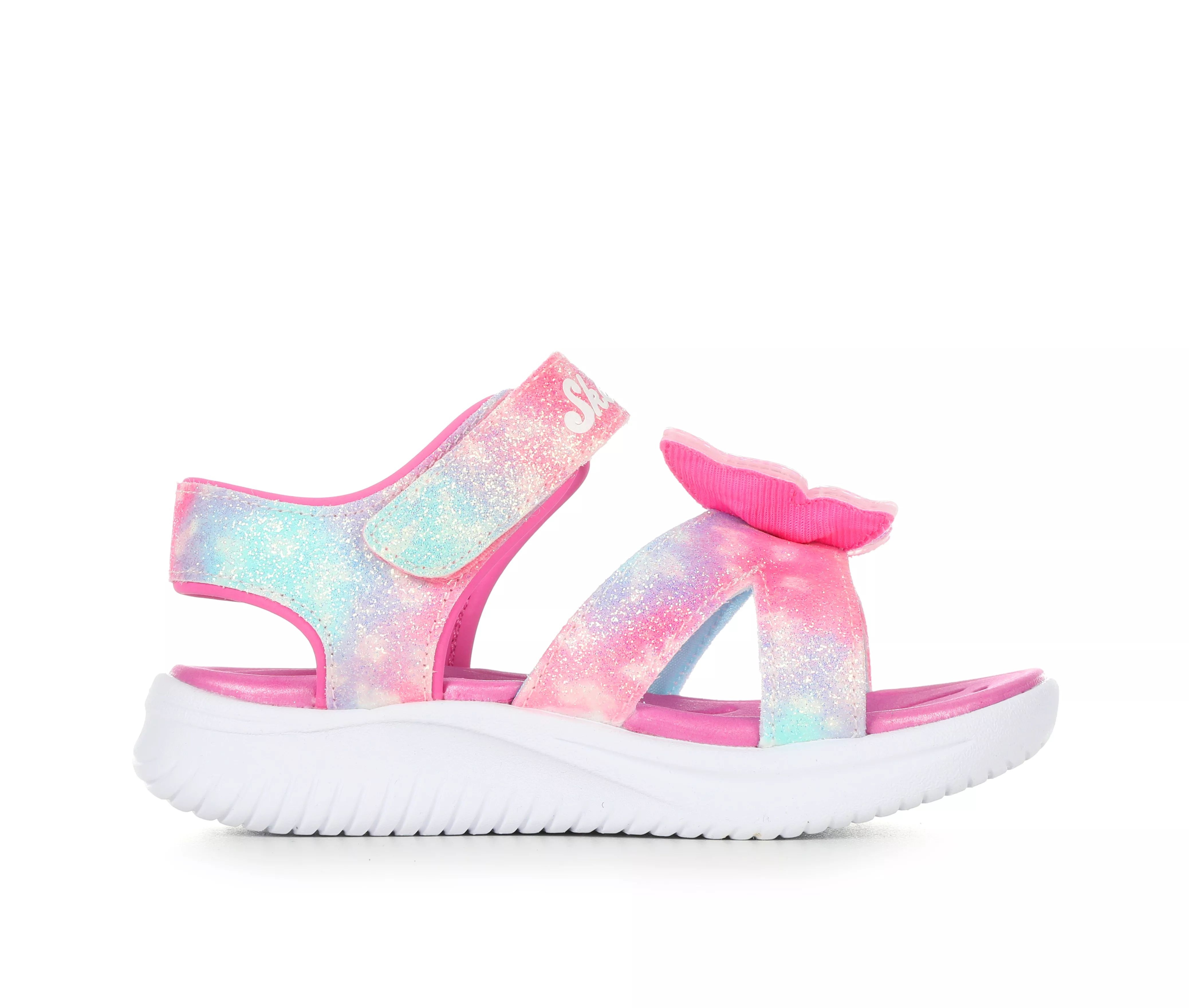 Girls' Skechers Little Kid & Big Kid Jumpsters Butterfly Light-Up Sandals