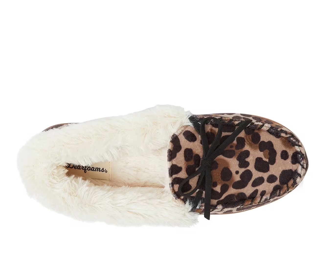 Dearfoams Kristen Holiday Tie Moccasin Slippers