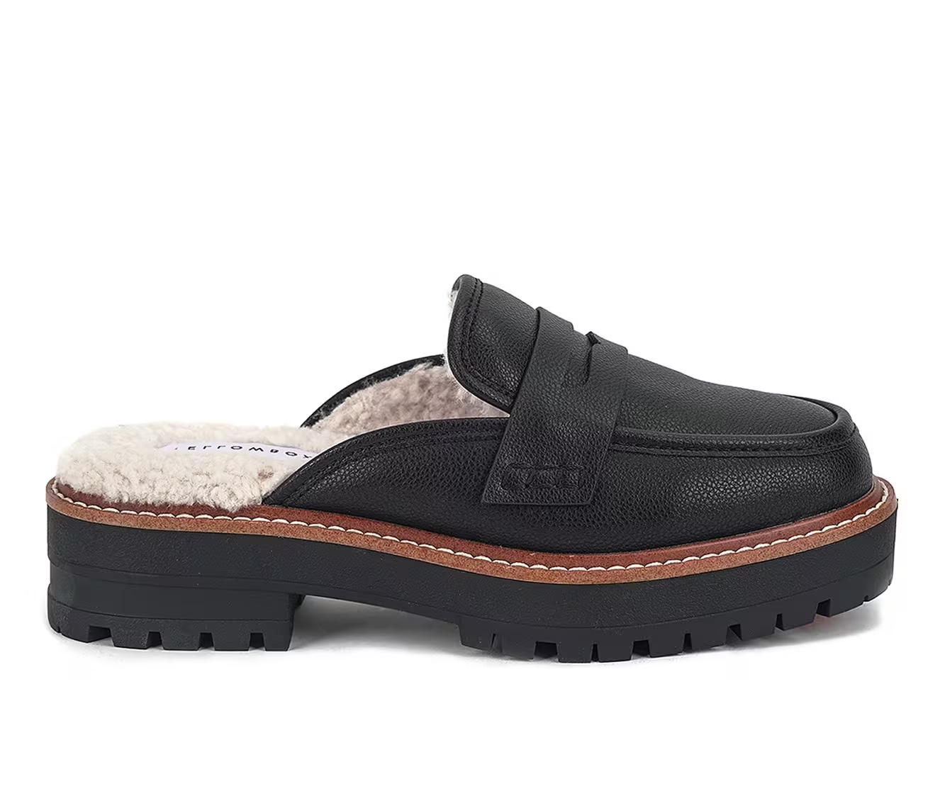 Women's Yellow Box Shareen Shearling Loafer Mules