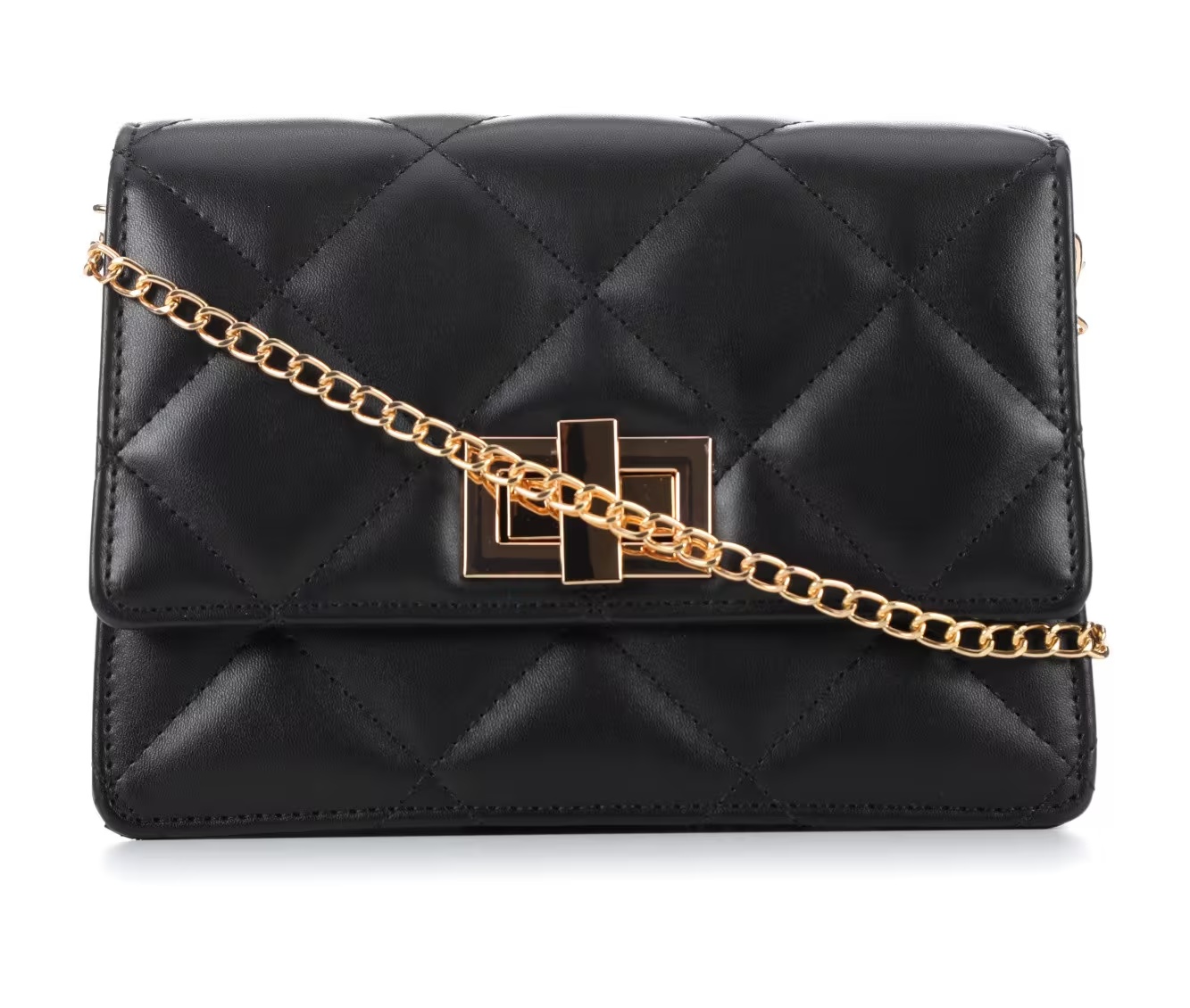 Olivia Miller Quilt Metal Latch Crossbody Handbag