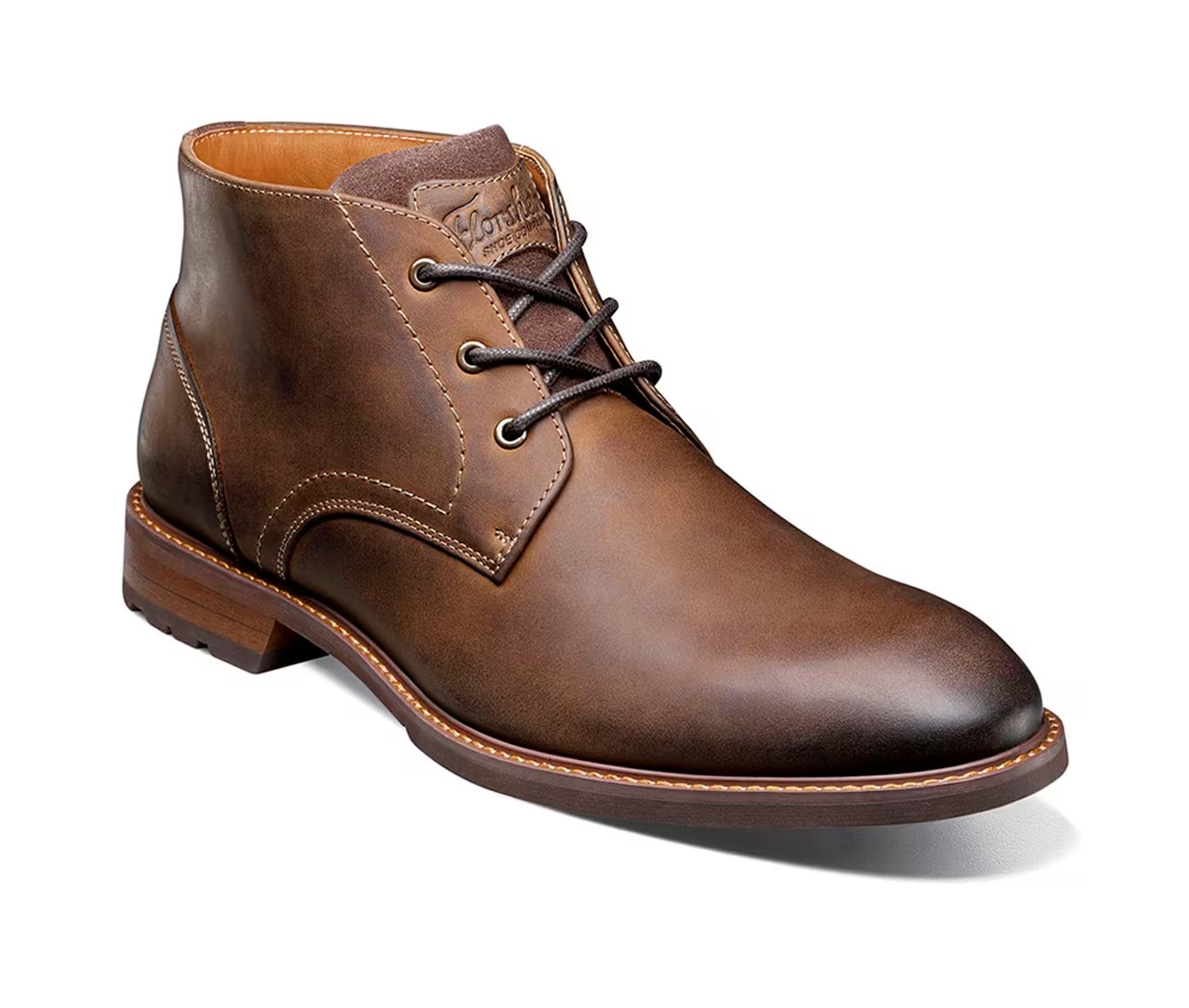 Men's Florsheim Lodge Plain Toe 3 Eye Chukka Boot Dress Shoes
