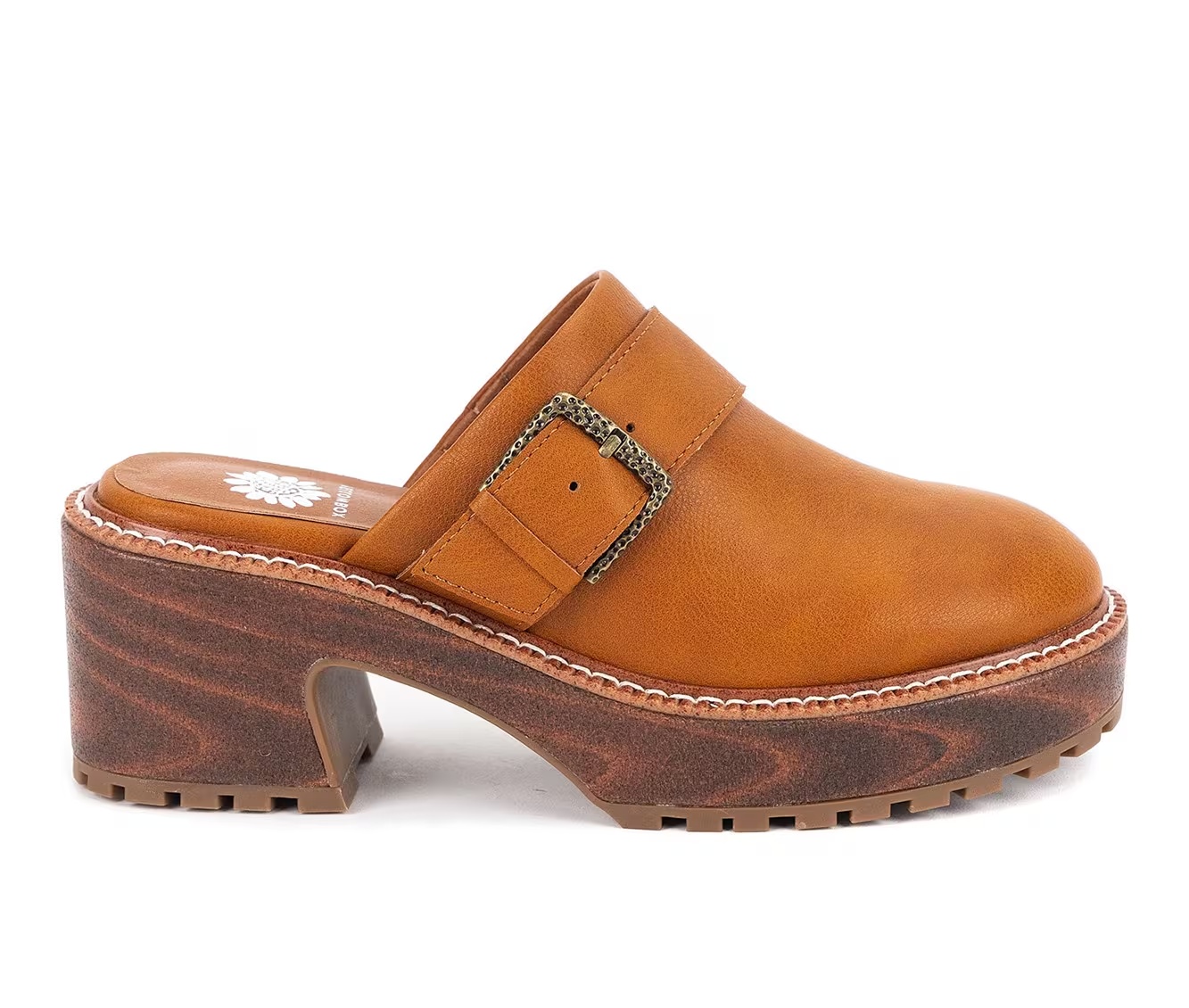 Women's Yellow Box Barker Platform Clogs