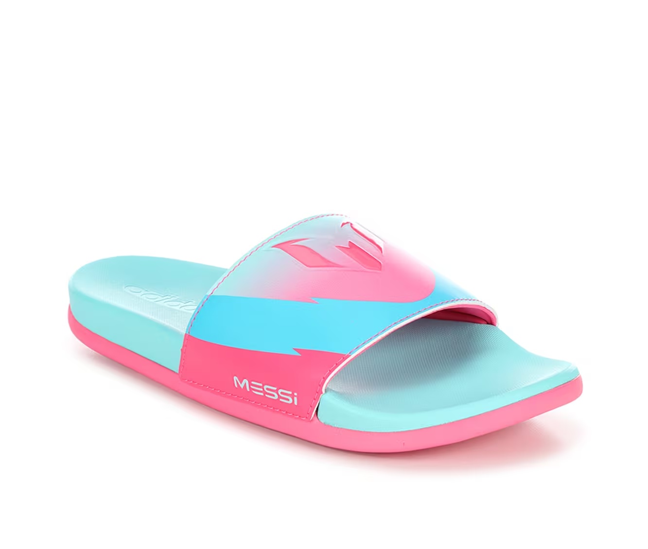 Girls' Adidas Little Kid & Big Kid Adilette Comfort Messi Sport Slides