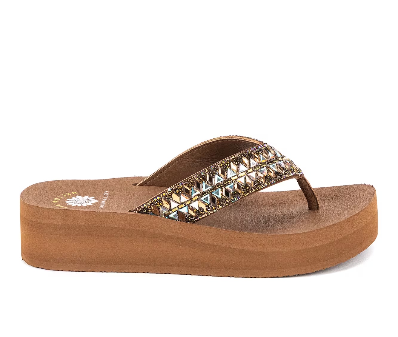 Women's Yellow Box Bersha Wedge Flip-Flops