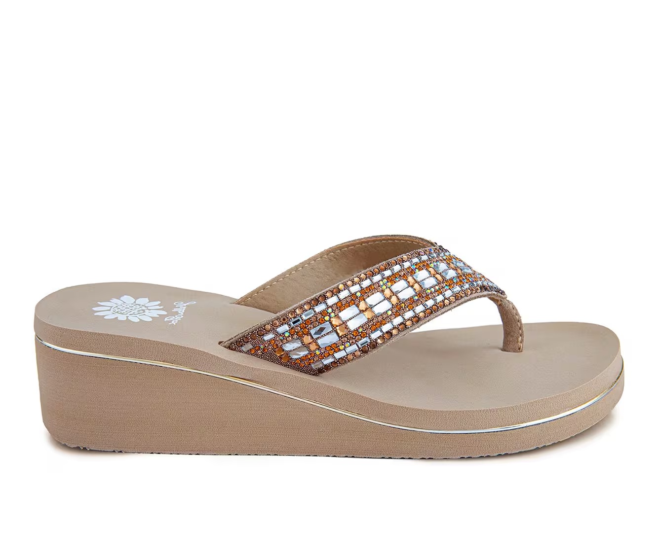 Women's Yellow Box Sunvale Wedge Flip-Flops
