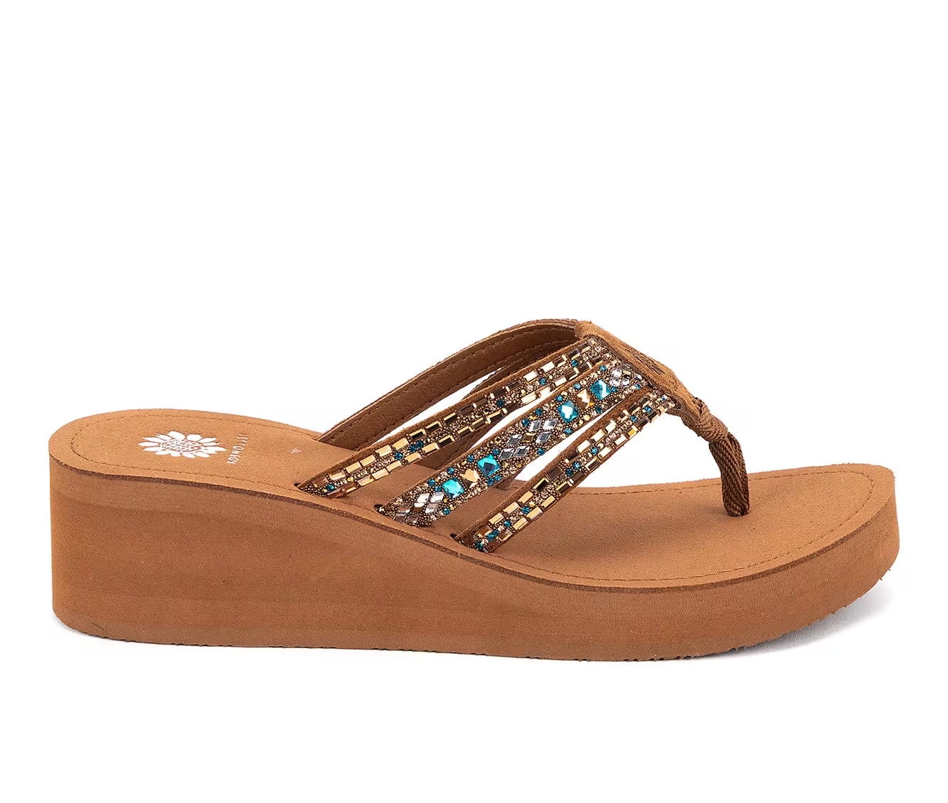 Women's Yellow Box Tania Wedge Flip-Flops