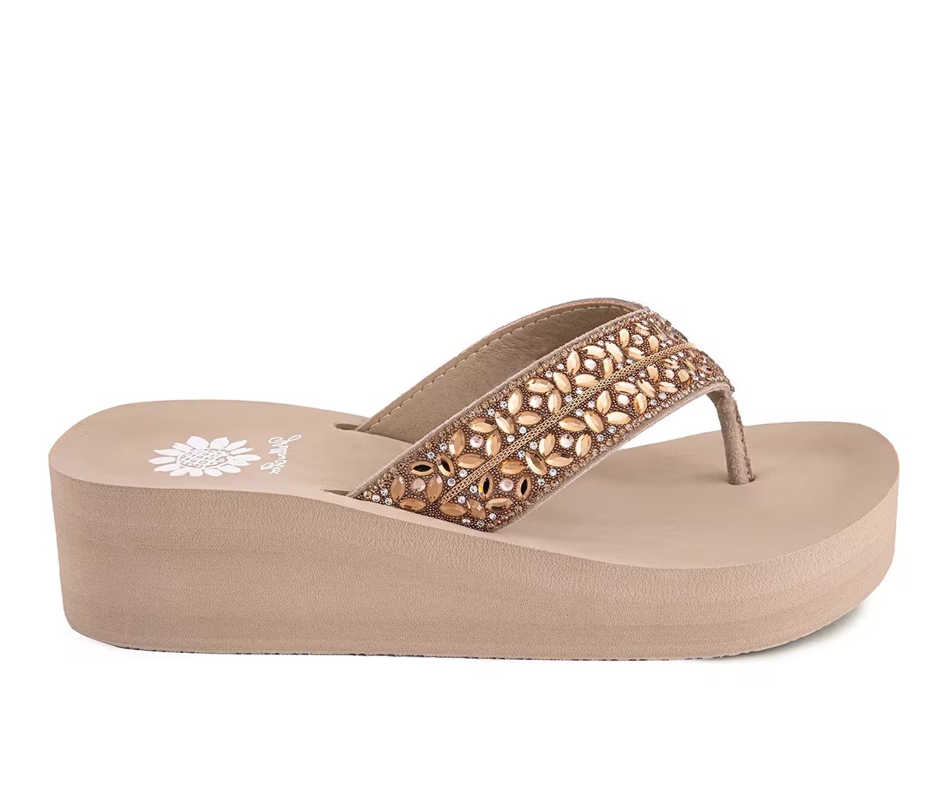 Women's Yellow Box Rhea Wedge Flip-Flops