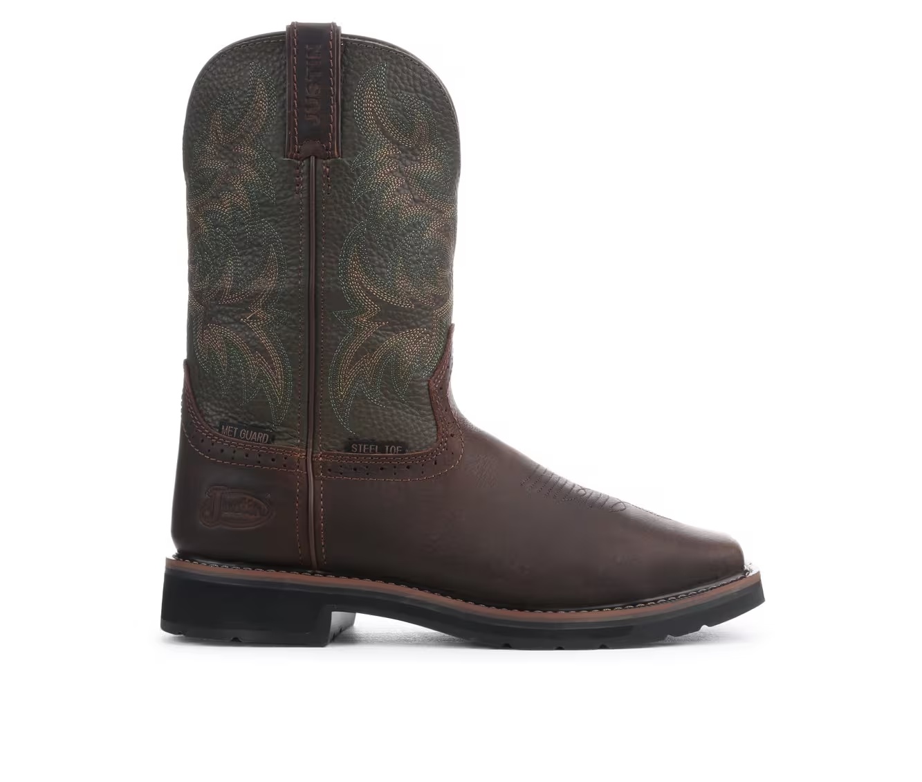 Men's Justin Boots Keavan ST Square Met Cowboy Boots