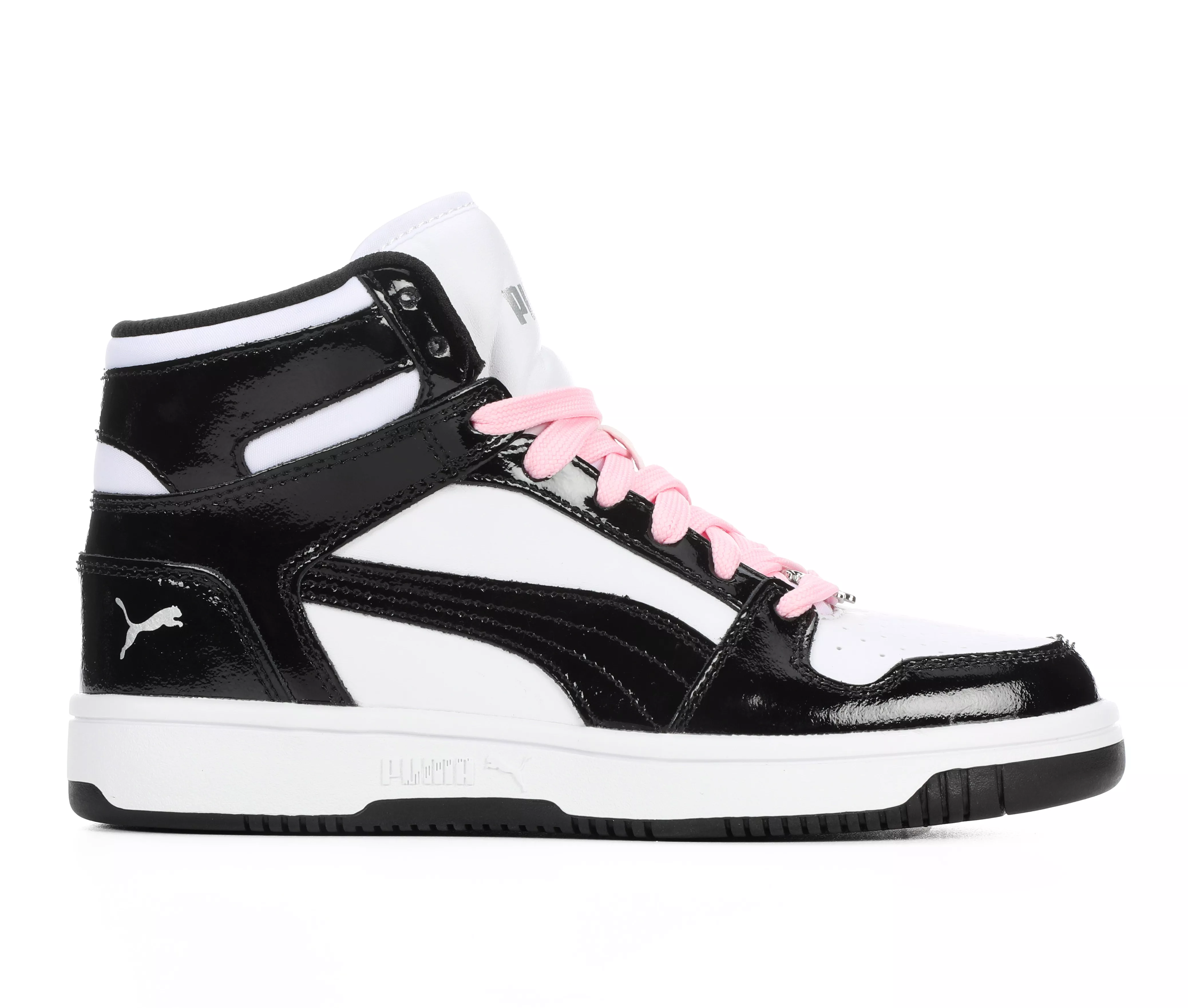 Girls' Puma Big Kid Rebound Layup Shine High Top Sneakers