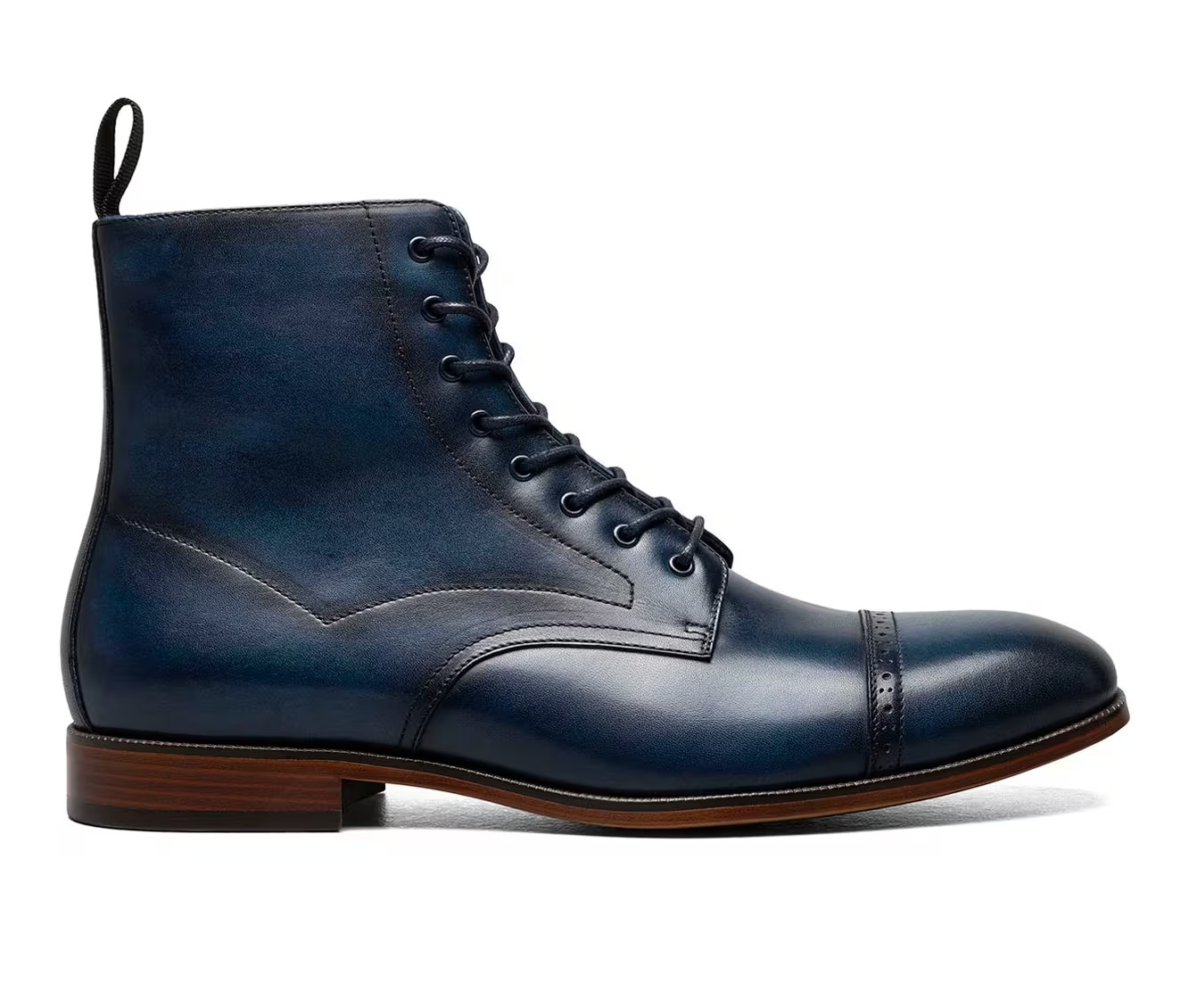 Men's Stacy Adams Henry Cap Toe Lace Boot Dress Shoes
