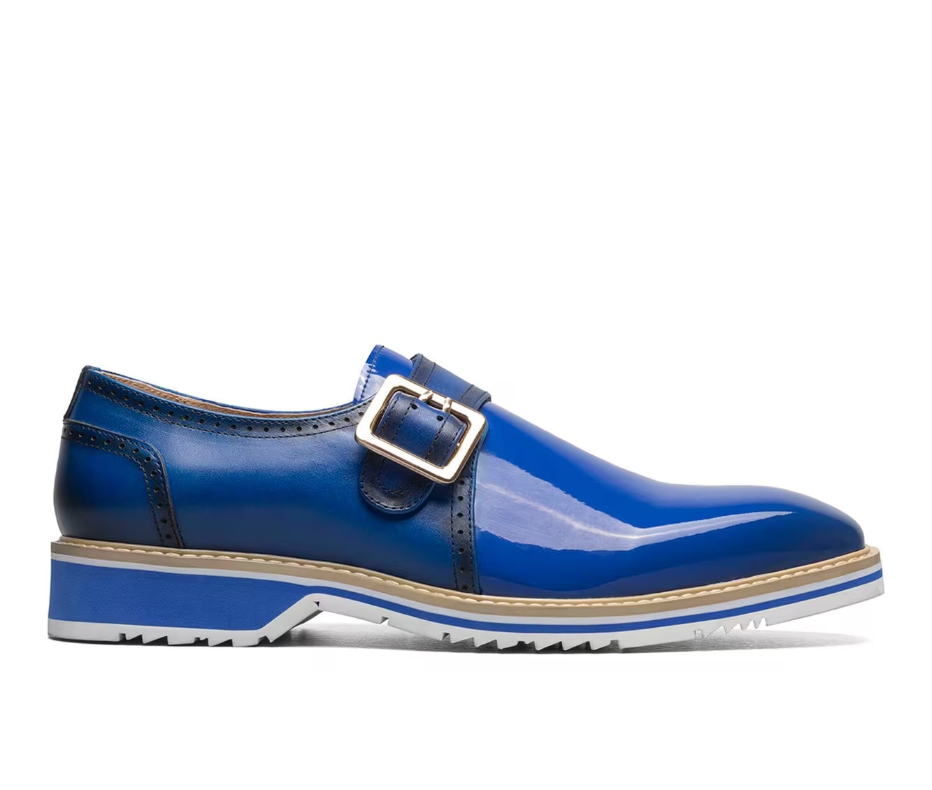 Men's Stacy Adams Bartram Plain Toe Monk Strap Dress Shoes