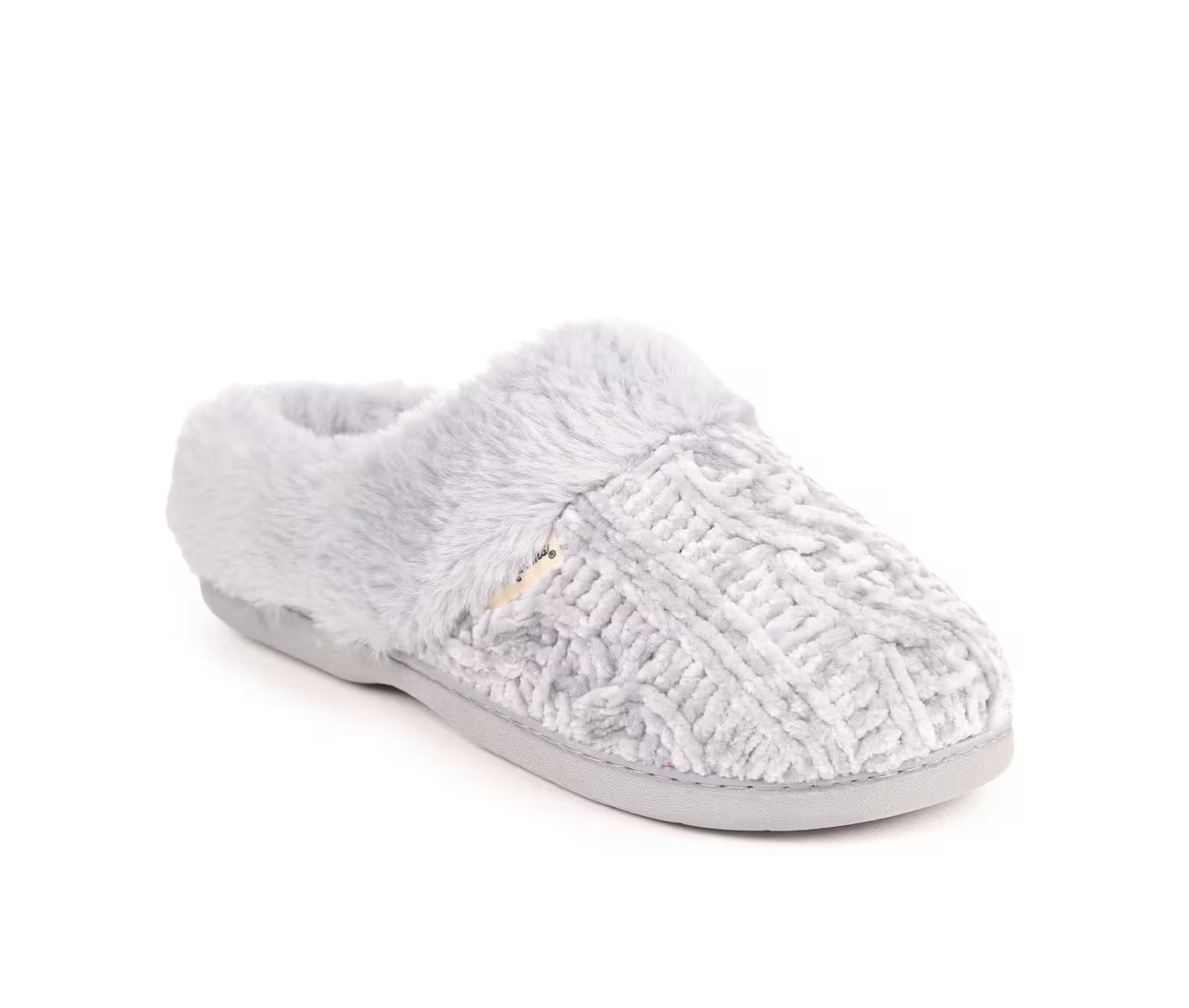 Dearfoams Cable Knit Chenille Slippers