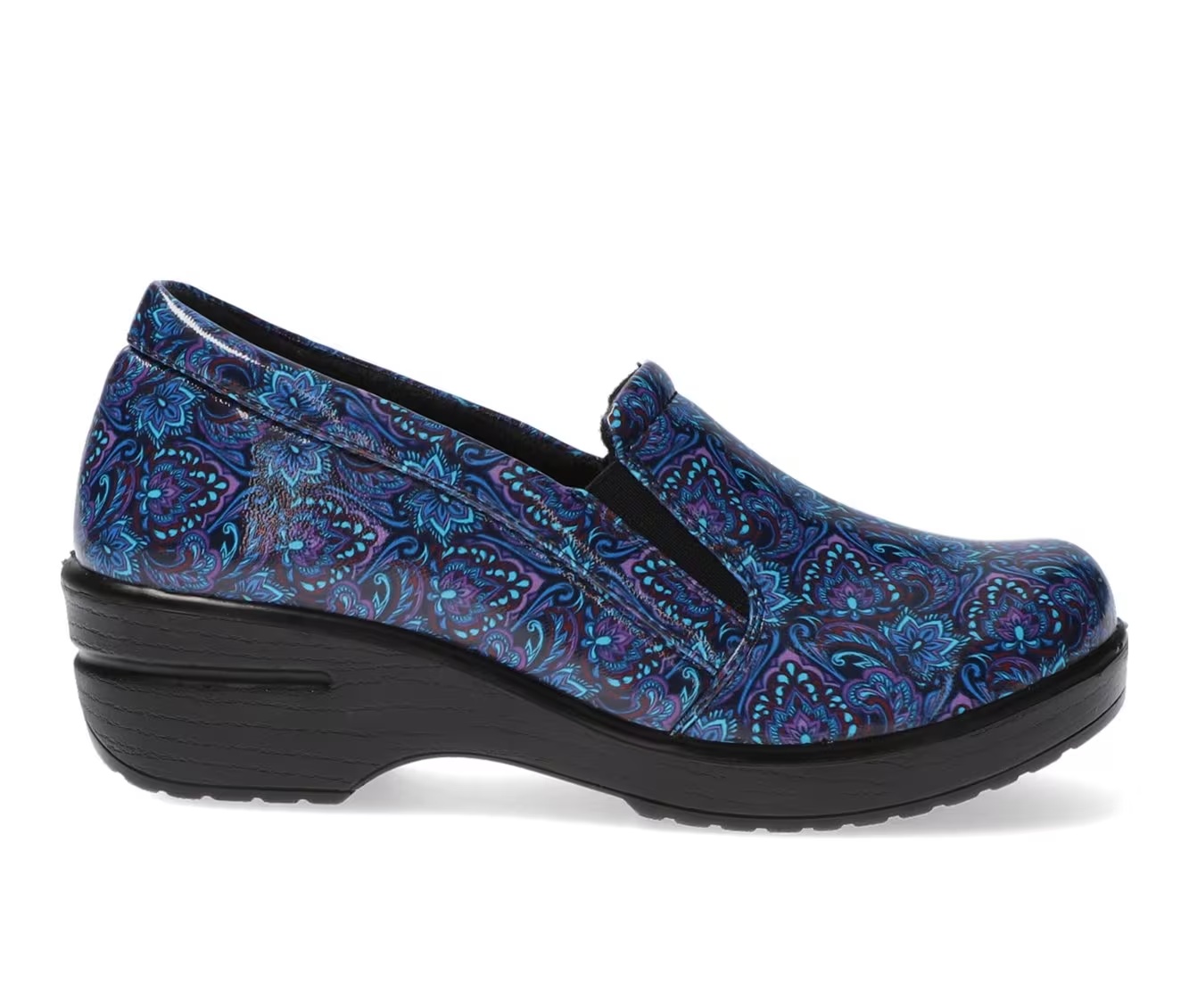 Women's Easy Works by Easy Street Leeza Navy Paisley Slip-Resistant Clogs 1 42222-women-x27-s-easy-works-by-easy-street-leeza-navy-paisley-slip-resistant-clogs-1.jpg
