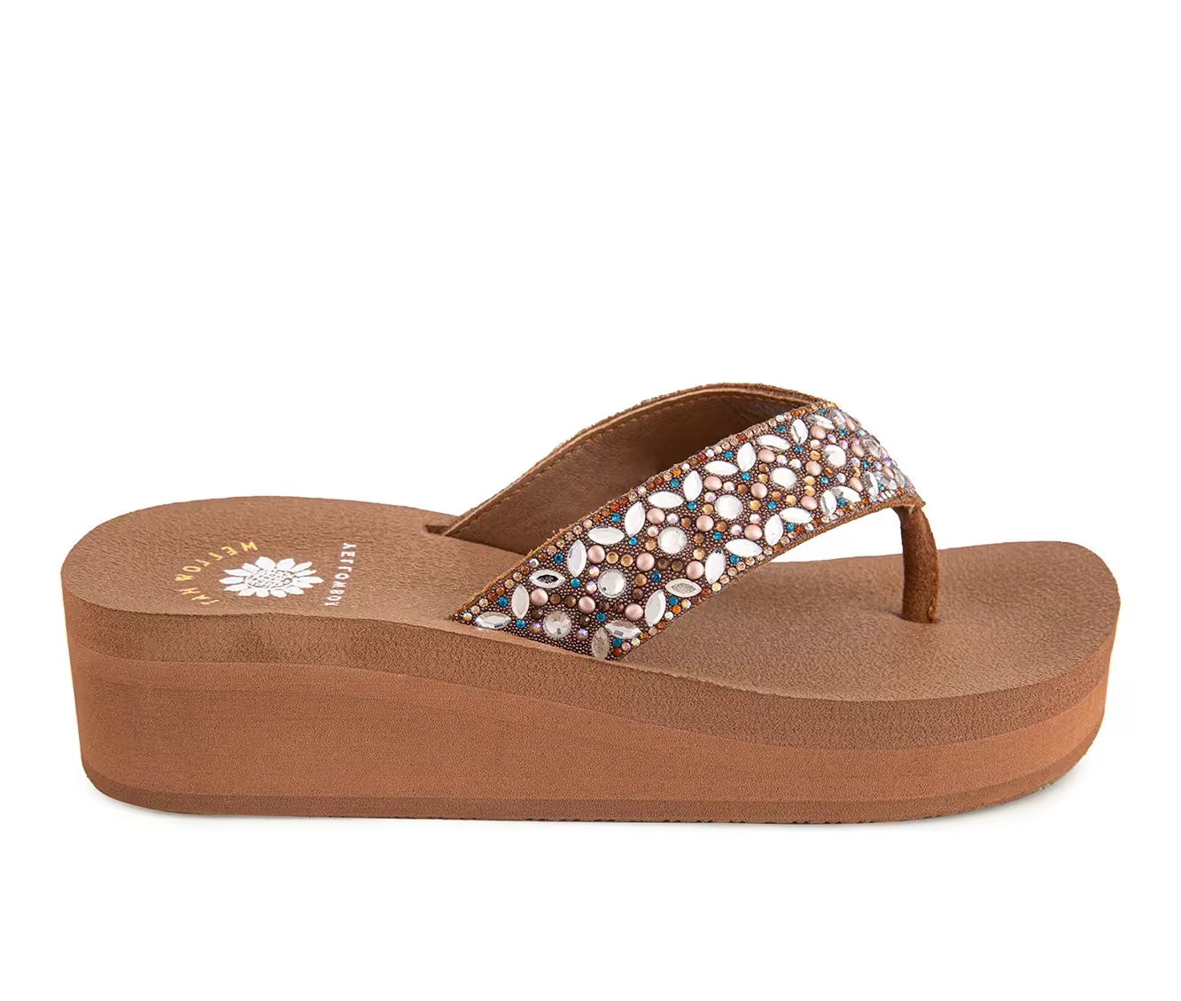 Women's Yellow Box Penza Wedge Flip-Flops