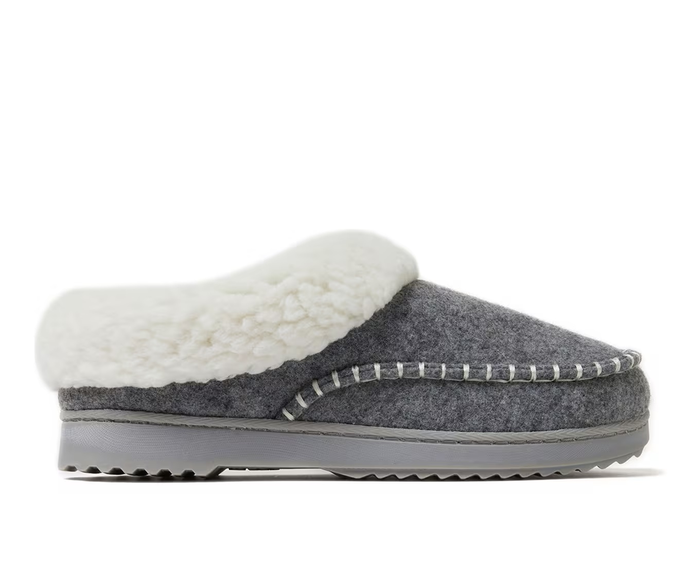 Dearfoams Nyla Felted & Plaid Moc Toe Clog Slippers