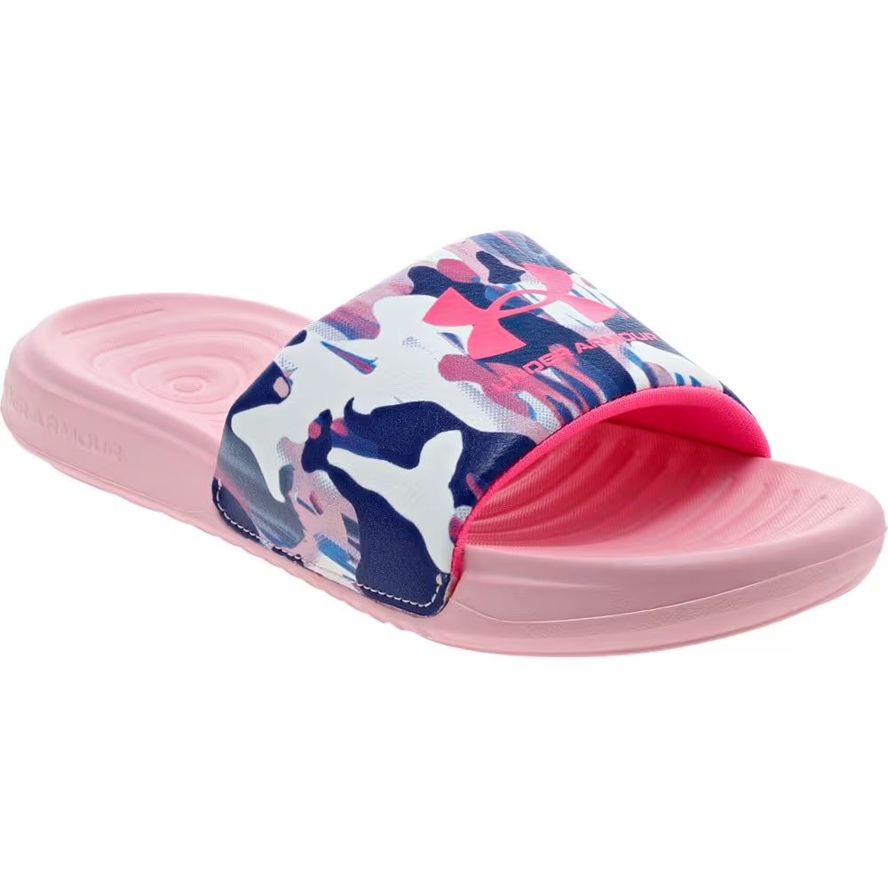 Girls' Under Armour Little Kid & Big Kid Ansa Print Sport Slides