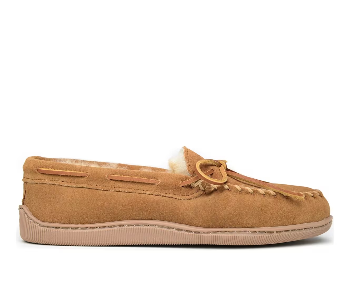 Minnetonka Men's Sheepskin Hardsole Moccasins