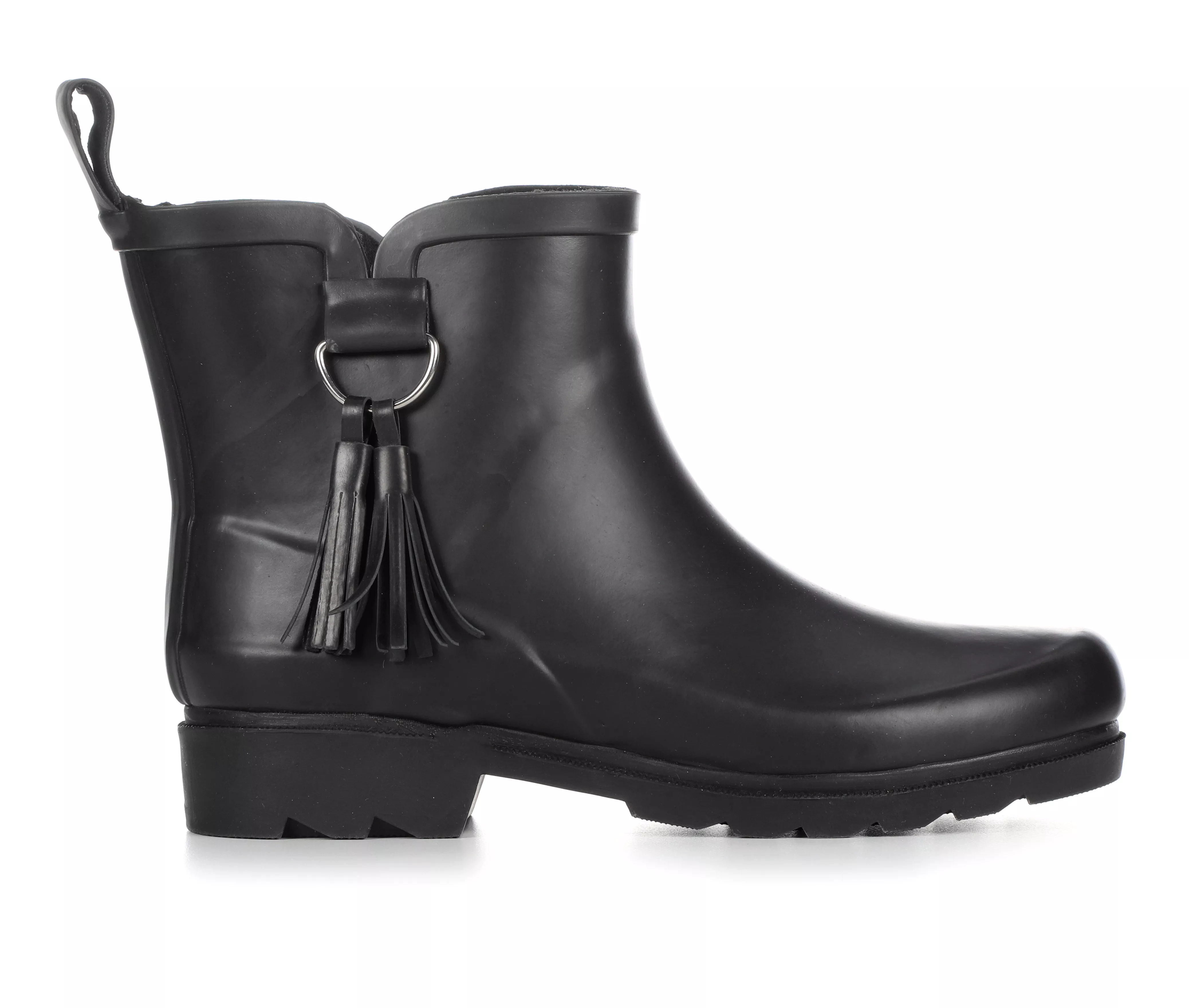 Women's Capelli New York Matte Solid Rain w/ Tassel Rain Boots