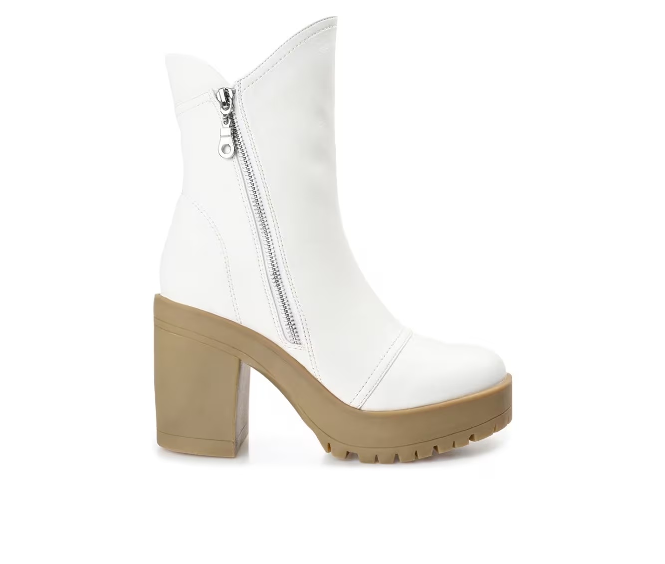 Women's Journee Collection Jaquie Block Heel Platform Booties